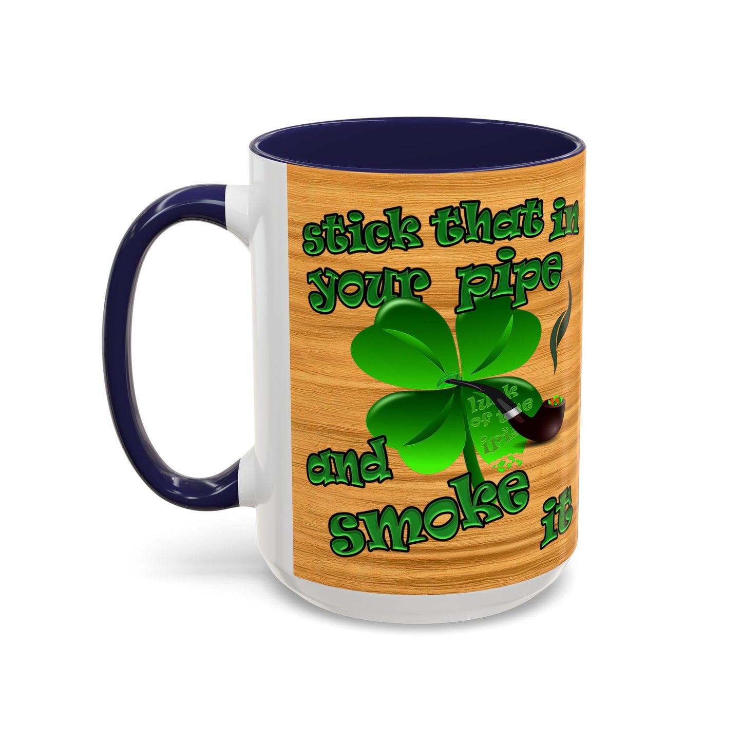celtics logo - Accent Mug (butterscotch wood finish)