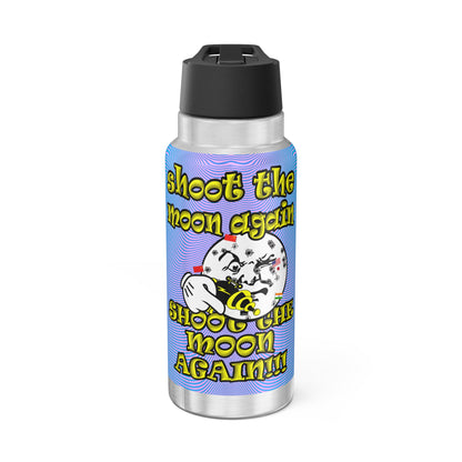shoot the moon again - Gator Tumbler, 32oz  (light blue-purple wave)