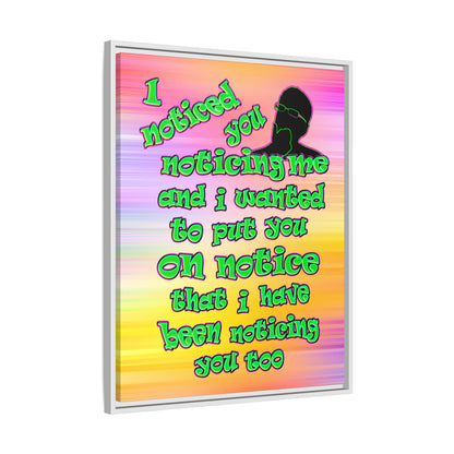 noticed you noticing - framed canvas art (color blur)