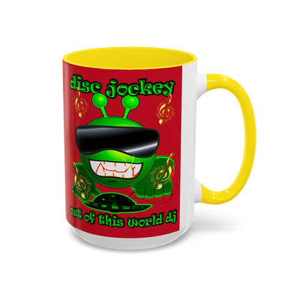 disc jockey - Accent Mug (dark red)