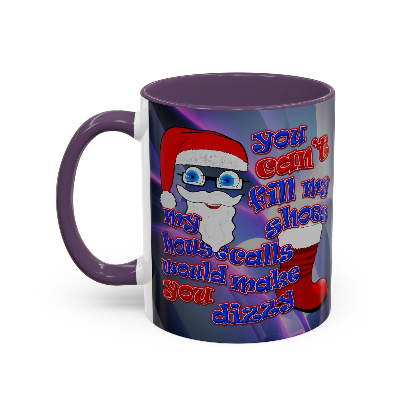 santa's shoes - Accent Mug (grey-pink wave)