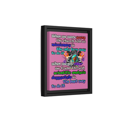 doggystyle - framed canvas art (light pink)