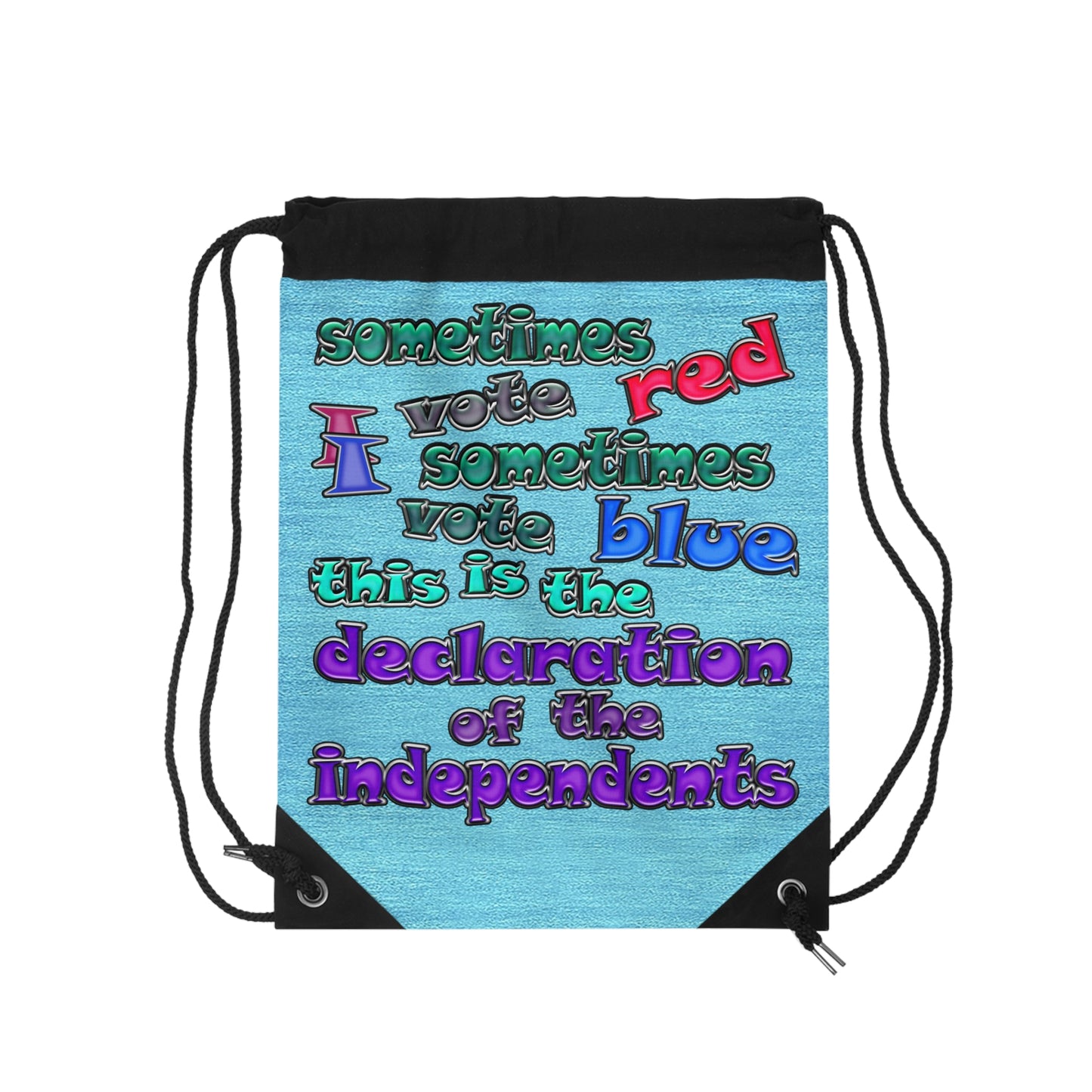 declaration of the independents - Drawstring Bag (faded blue)