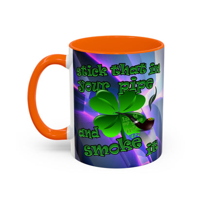 celtics logo - Accent Mug (grey-pink wave)
