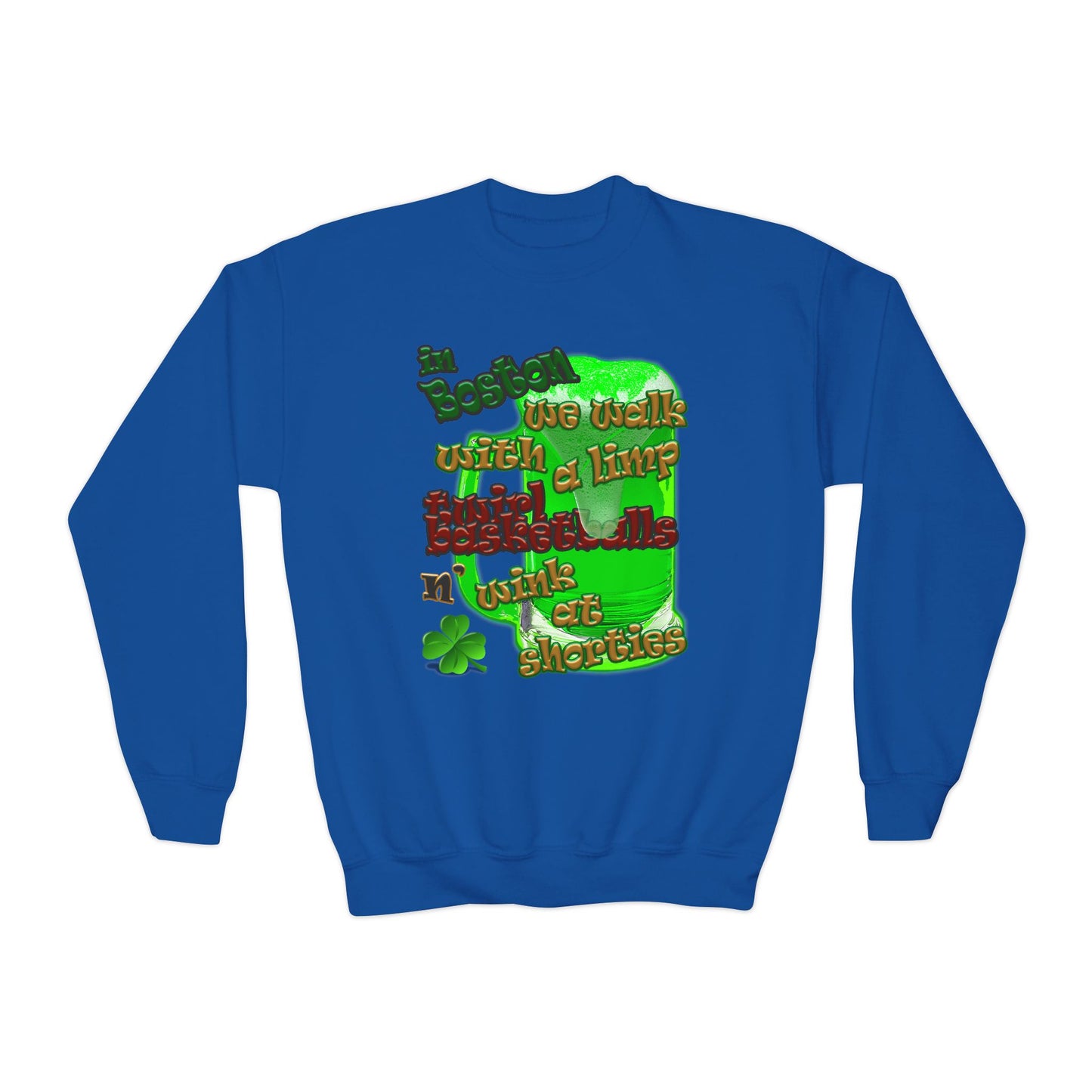 celtics logo - Youth Crewneck Sweatshirt