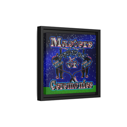 em cee squared - framed canvas art ('snoops' background)