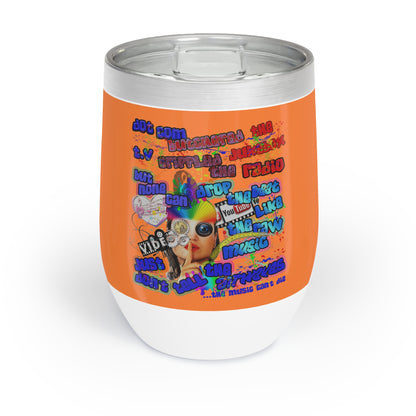 drop the beat - Chill Wine Tumbler (crusta)