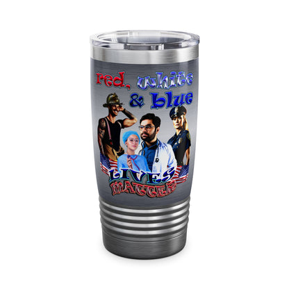 rw&b lives matter - Ringneck Tumbler, 20oz (brushed nickel)