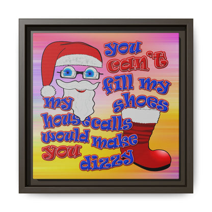 santa's shoes - framed canvas art (color blur)