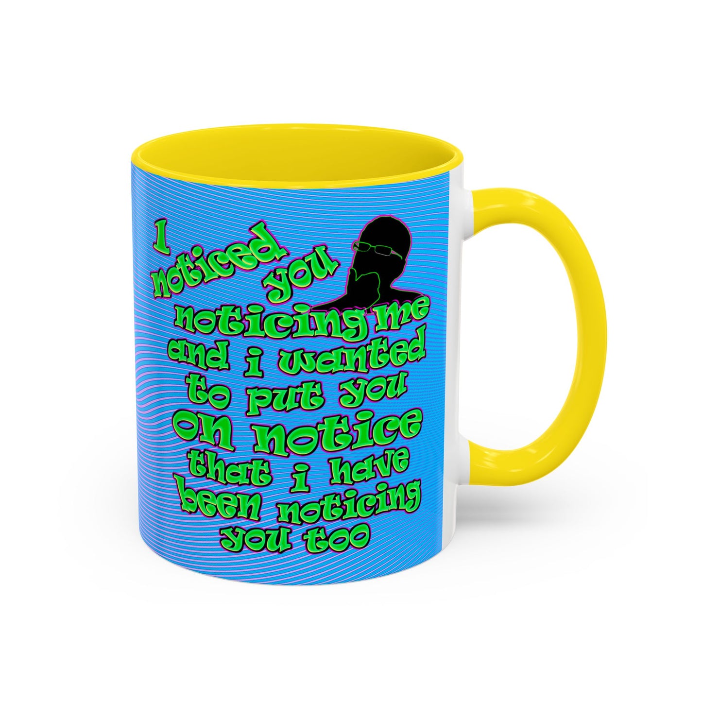 noticed you noticing - Accent Mug (light blue-purple wave)