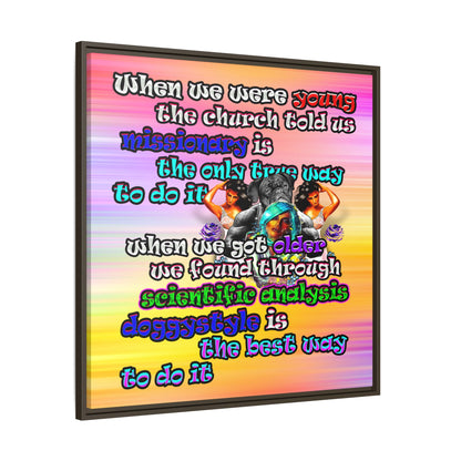 doggystyle - framed canvas art (color blur)