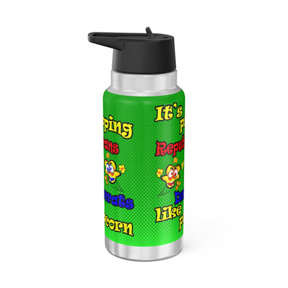 popping like popcorn - Gator Tumbler, 32oz  (logo green)