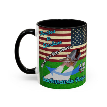shoot for the stars - Accent Mug (green turf)