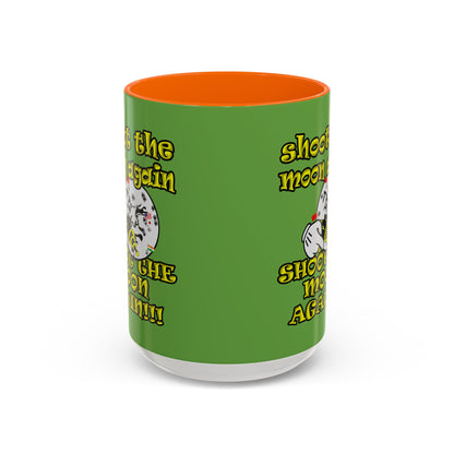 shoot the moon again - Accent Mug (green)