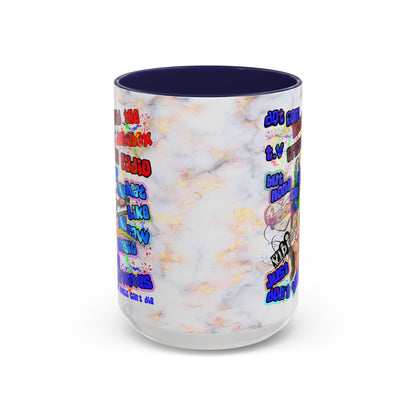 drop the beat - Accent Mug (white marble)