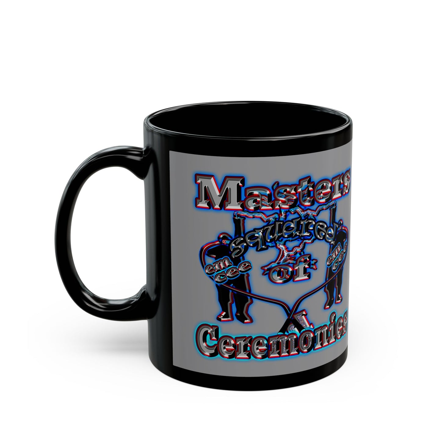 em cee squared - Black Mug (grey)