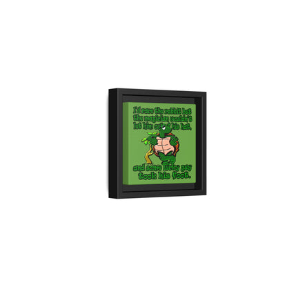 turtle race - framed canvas art (green)