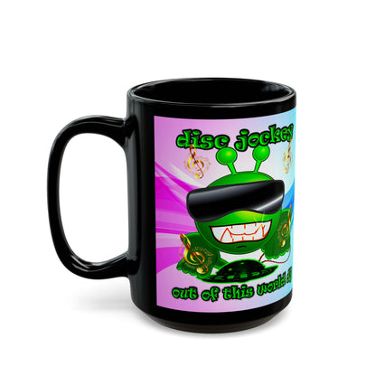 disc jockey - Black Mug (light blue-pink wave)