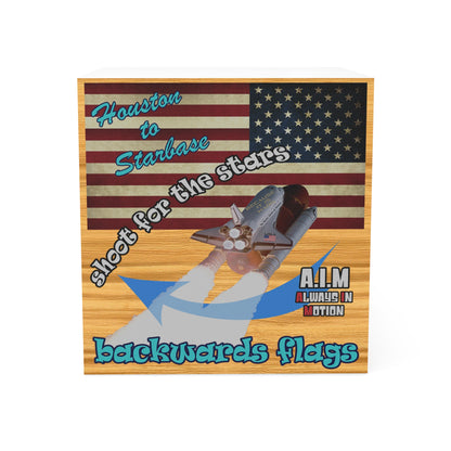 shoot for the stars - note cube (butterscotch wood finish)