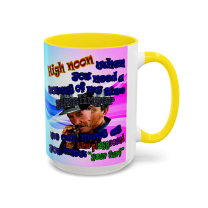 high noon - Accent Mug (light blue-pink wave)