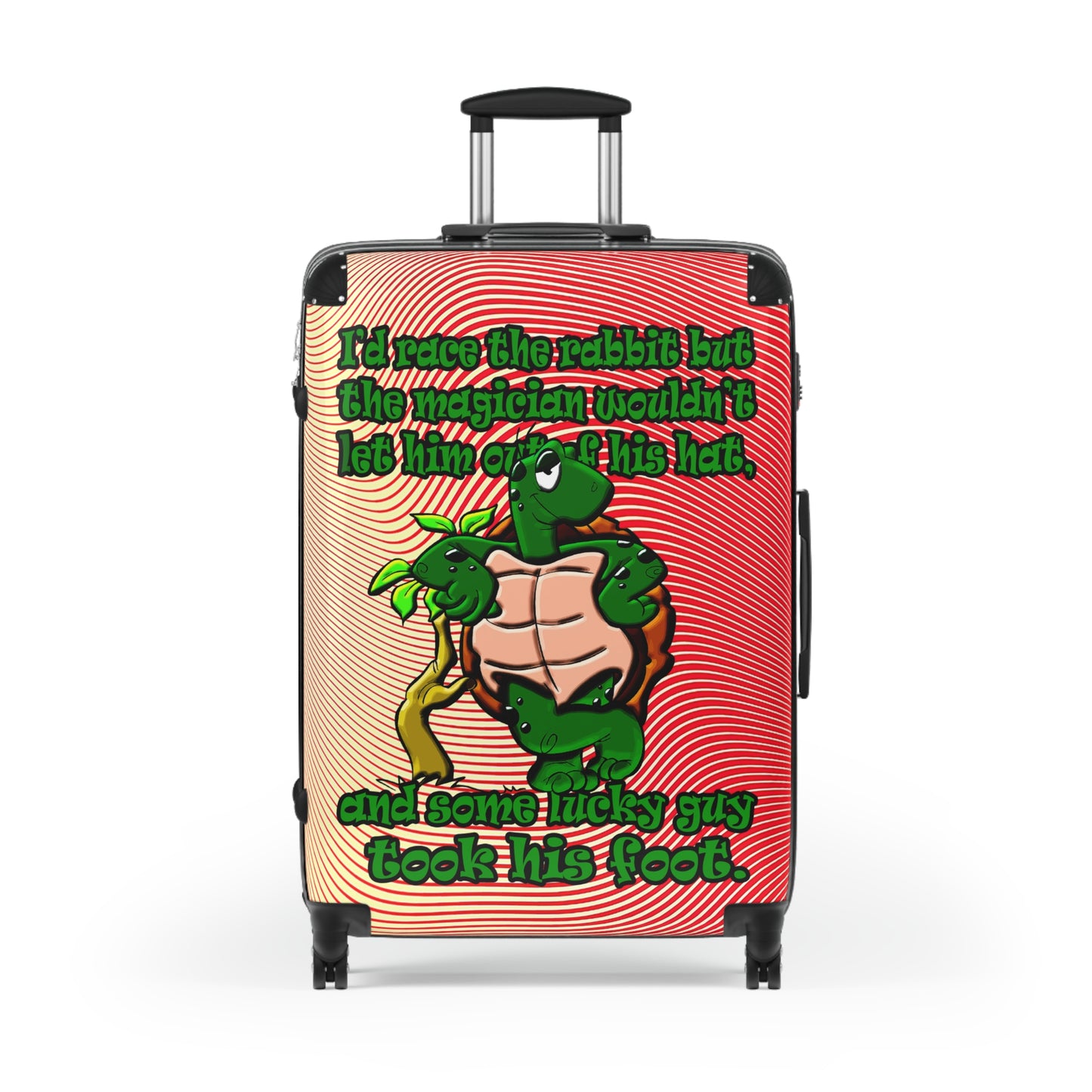 turtle race - Suitcase (yellow-orange wave)