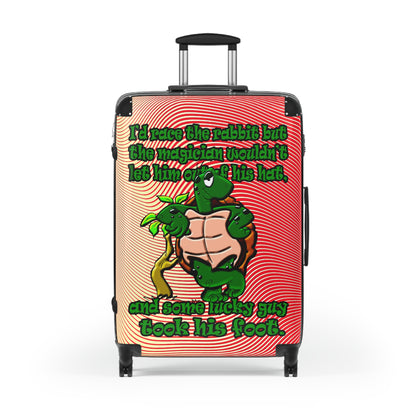 turtle race - Suitcase (yellow-orange wave)