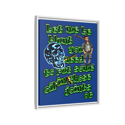 og - framed canvas art (dark blue)