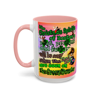 christmas spirits of boston - Accent Mug (color blur)