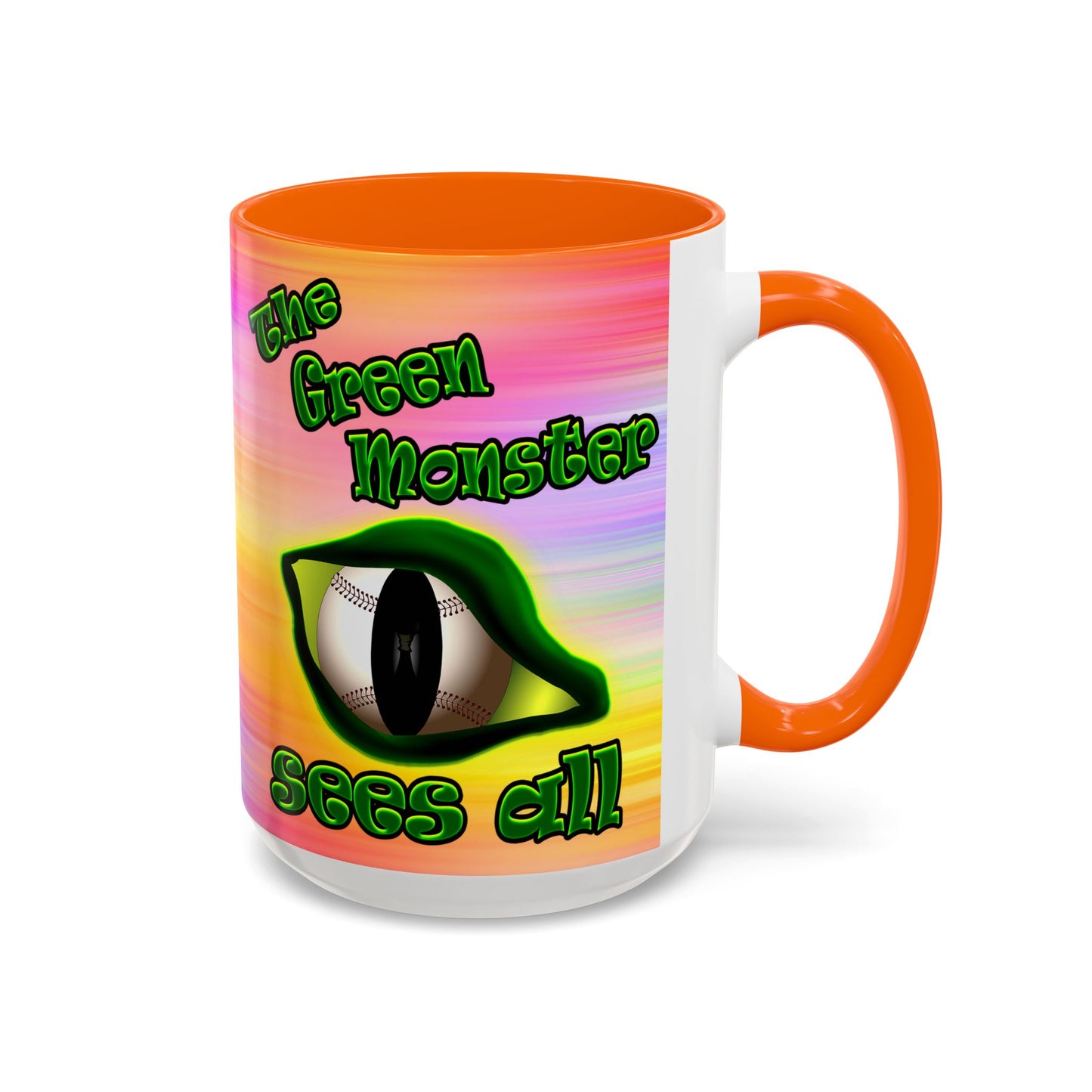 green monster - Accent Mug (color blur)