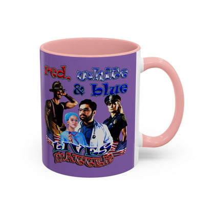 rw&b lives matter - Accent Mug (light purple)