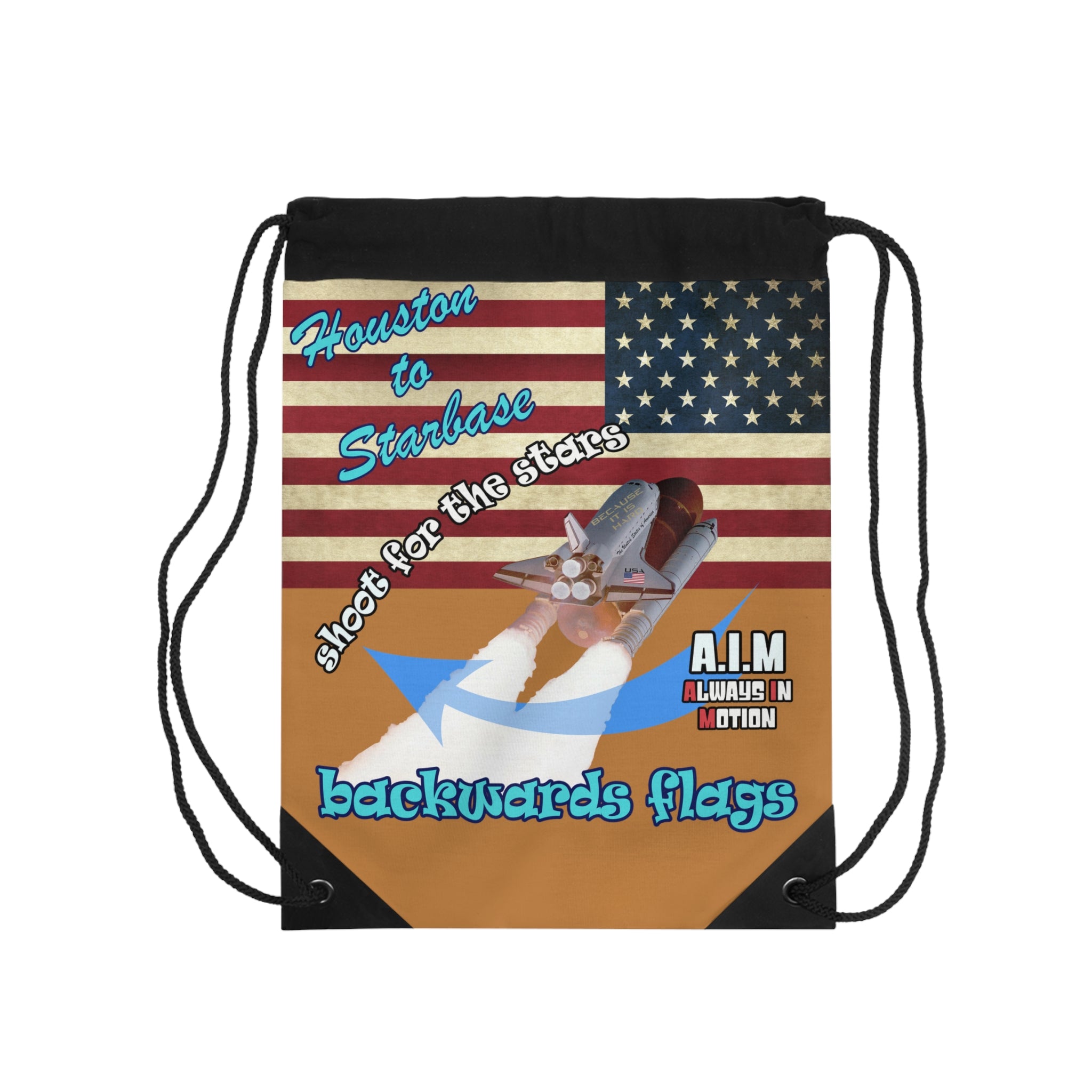 shoot for the stars - Drawstring Bag (light brown)