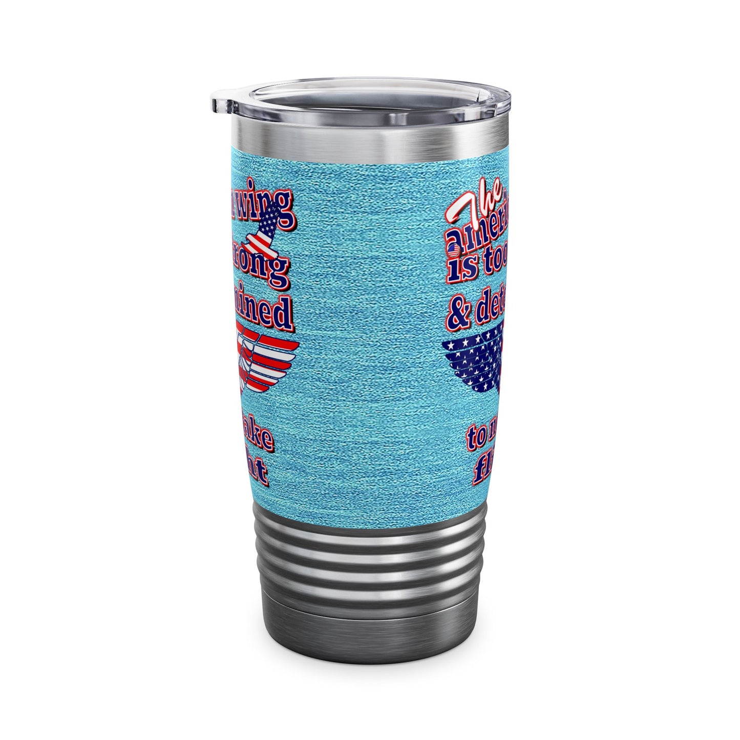american wing - Ringneck Tumbler, 20oz (faded blue)