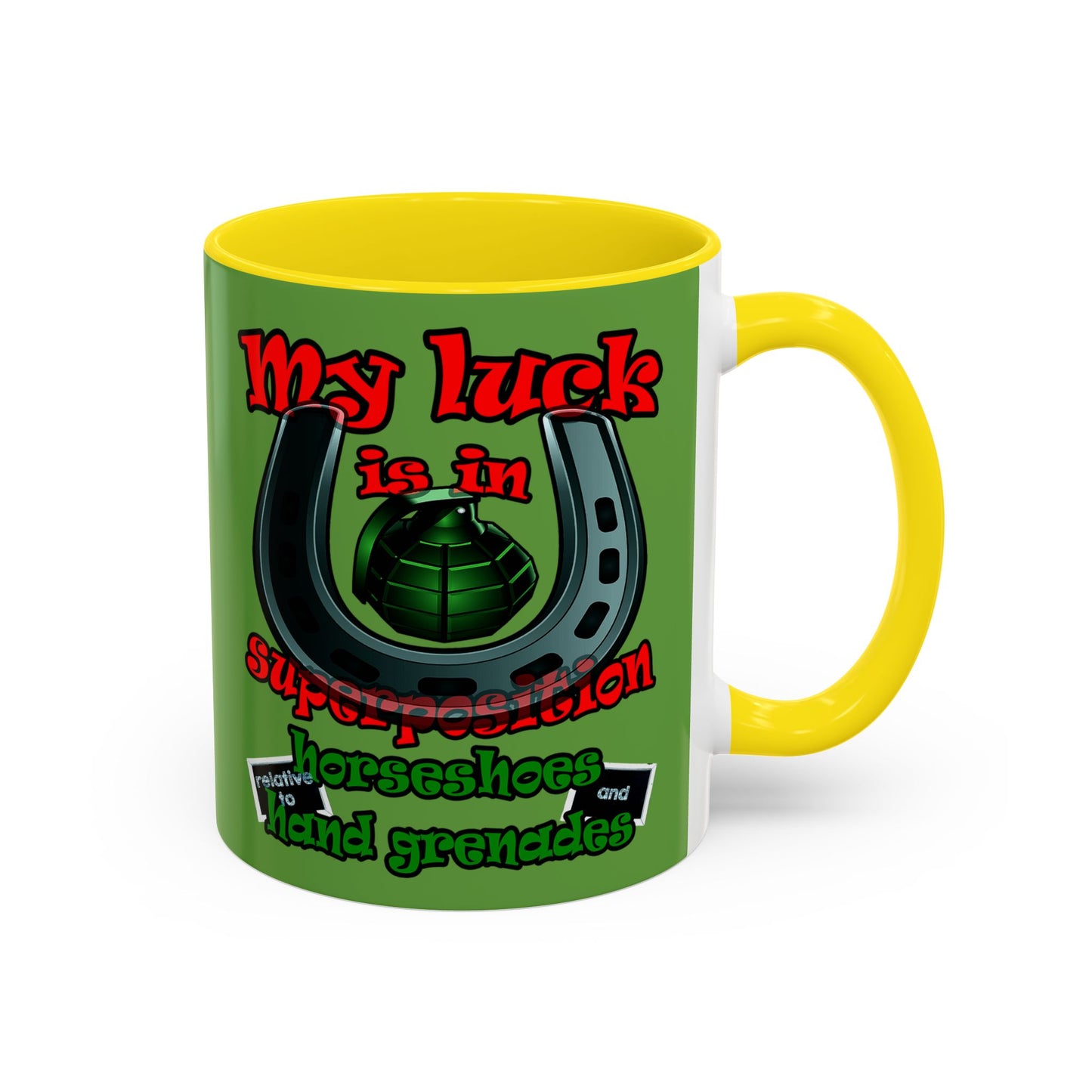my luck - Accent Mug (green)