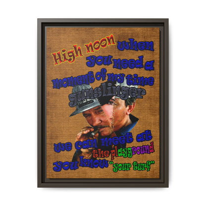 high noon - framed canvas art (brown papyrus)