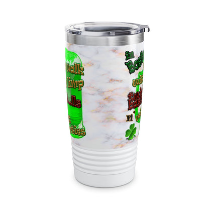 celtics logo - Ringneck Tumbler, 20oz (white marble)