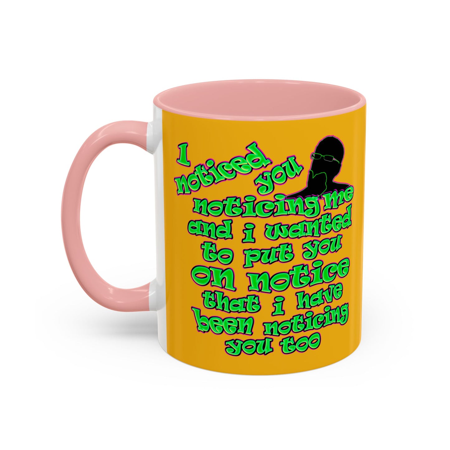 noticed you noticing - Accent Mug (yellow)