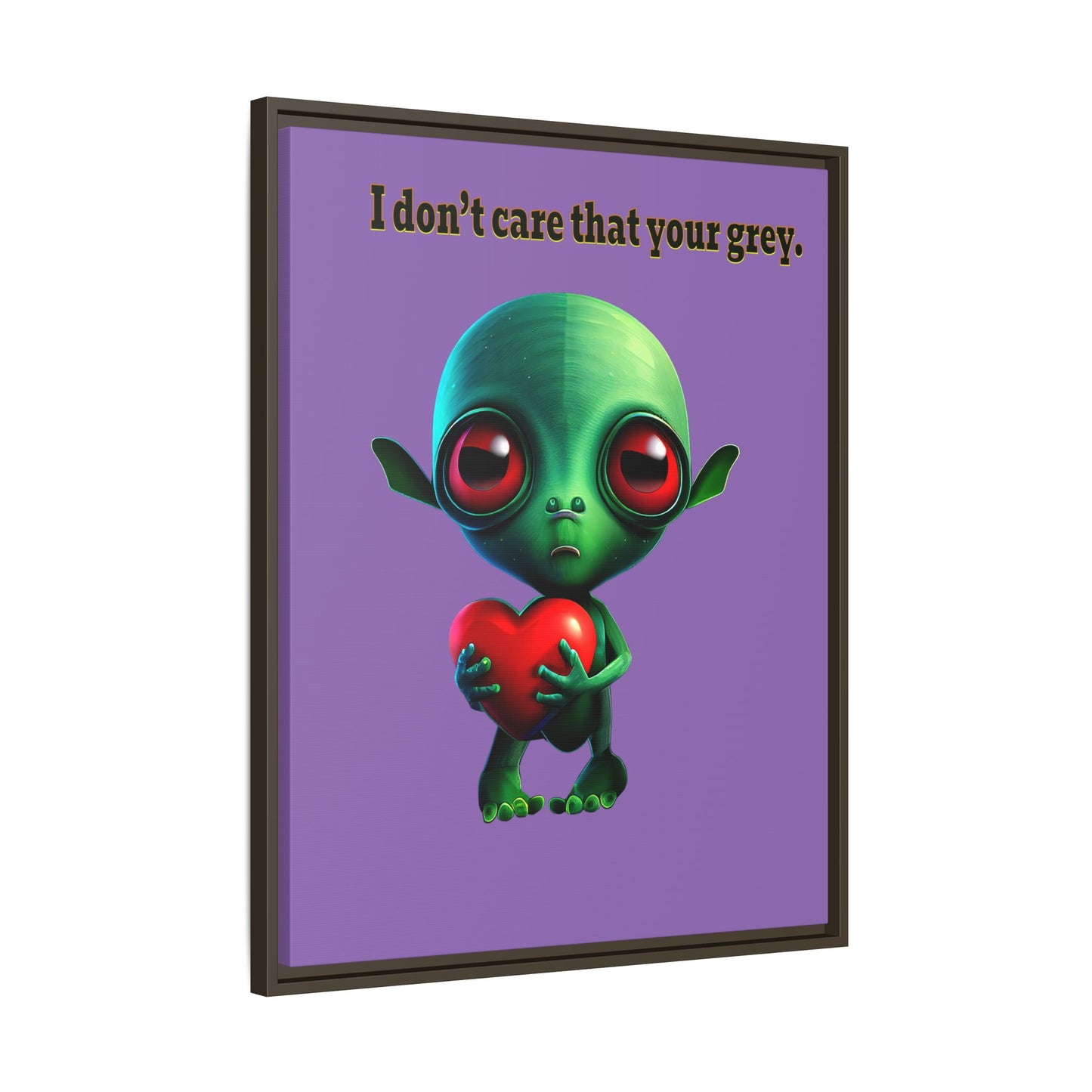 I don't care that your grey - framed canvas art (light purple)