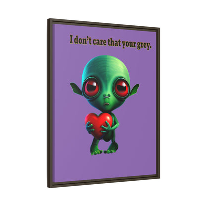 I don't care that your grey - framed canvas art (light purple)
