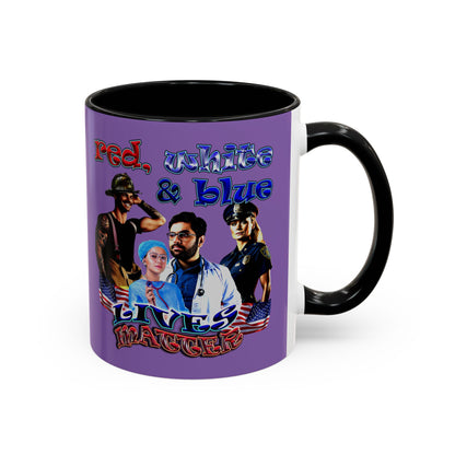 rw&b lives matter - Accent Mug (light purple)