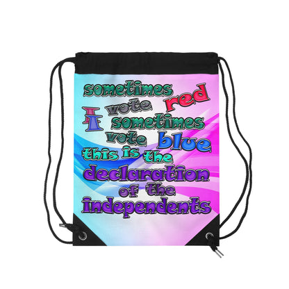 declaration of the independents - Drawstring Bag (light blue-pink wave)