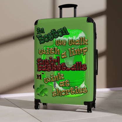 celtics logo - Suitcase (green)