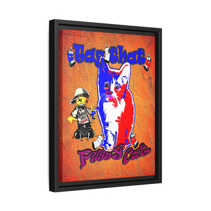 tag that - framed canvas art (burnt orange)