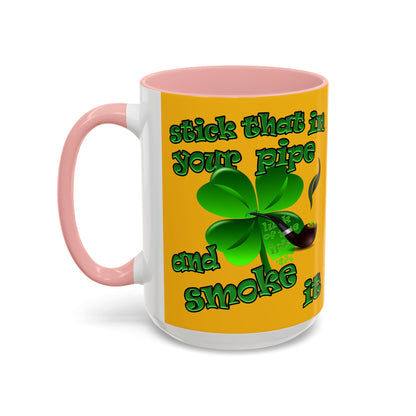 celtics logo - Accent Mug (yellow)