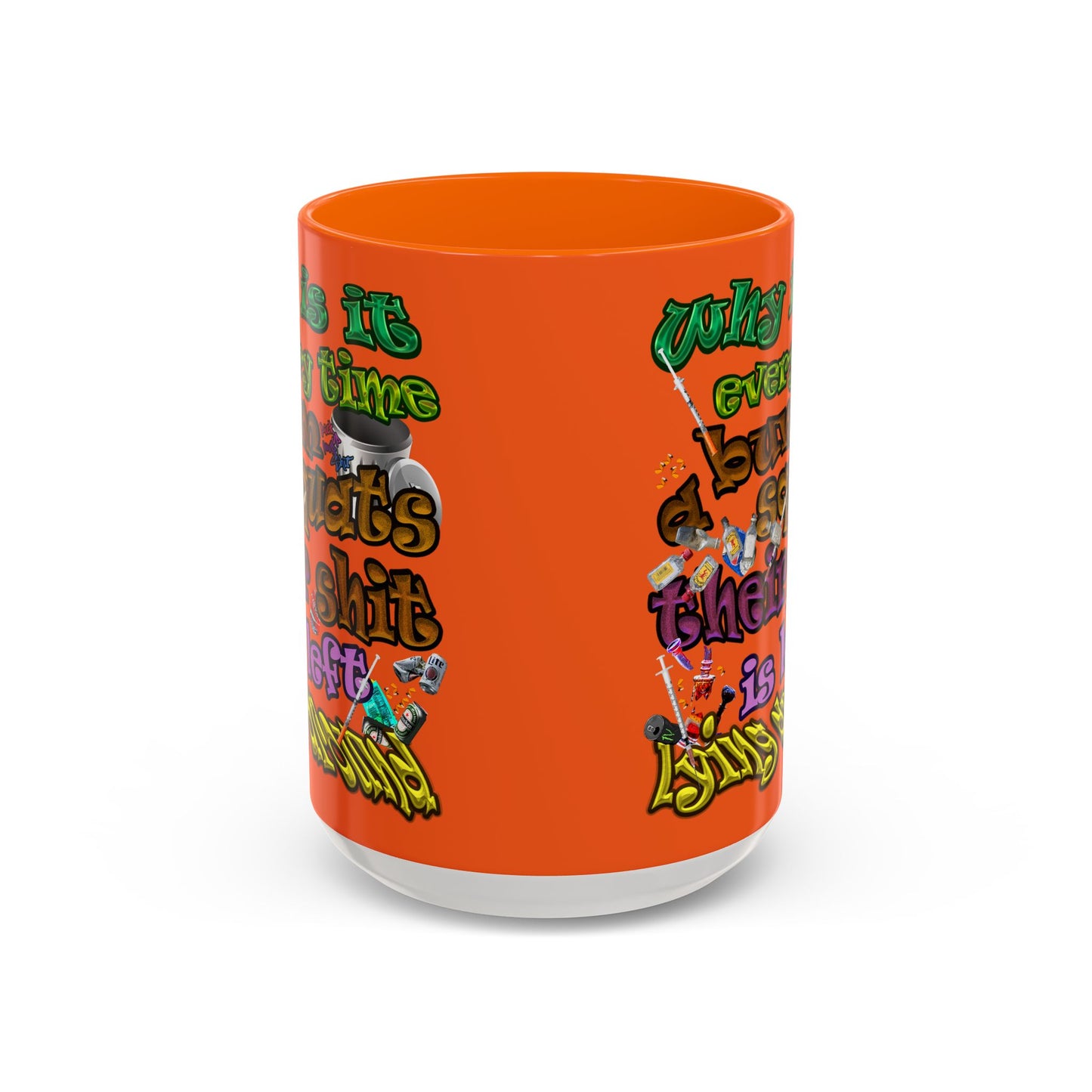 the bum's shit - Accent Mug (orange)