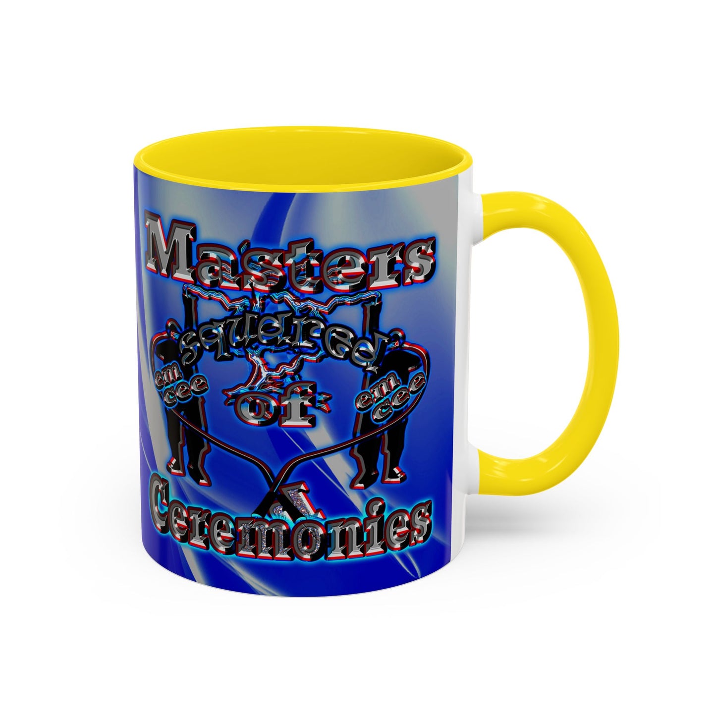 em cee squared - Accent Mug (blue-white wave)