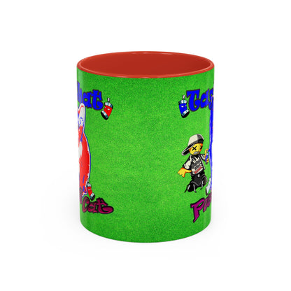 tag that - Accent Mug (green turf)