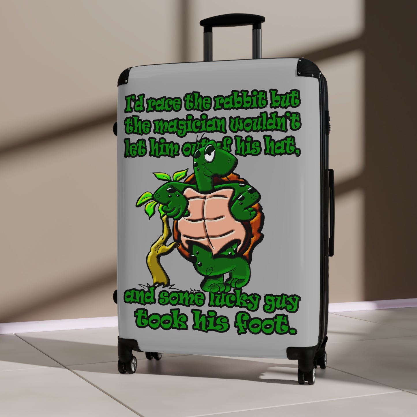 turtle race - Suitcase (light grey)