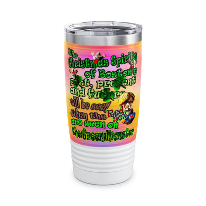 christmas spirits of boston - Ringneck Tumbler, 20oz (color blur)