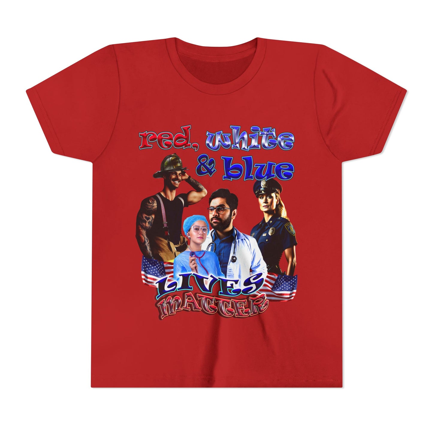 rw&b lives matter - Youth Short Sleeve Tee