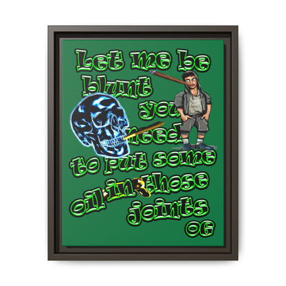 og - framed canvas art (dark green)